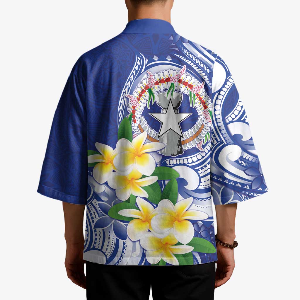Northern Mariana Islands Kimono Polynesian Pattern With Frangipani
