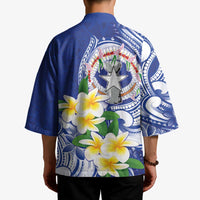 Northern Mariana Islands Kimono Polynesian Pattern With Frangipani