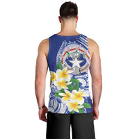 Northern Mariana Islands Men Tank Top Polynesian Pattern With Frangipani