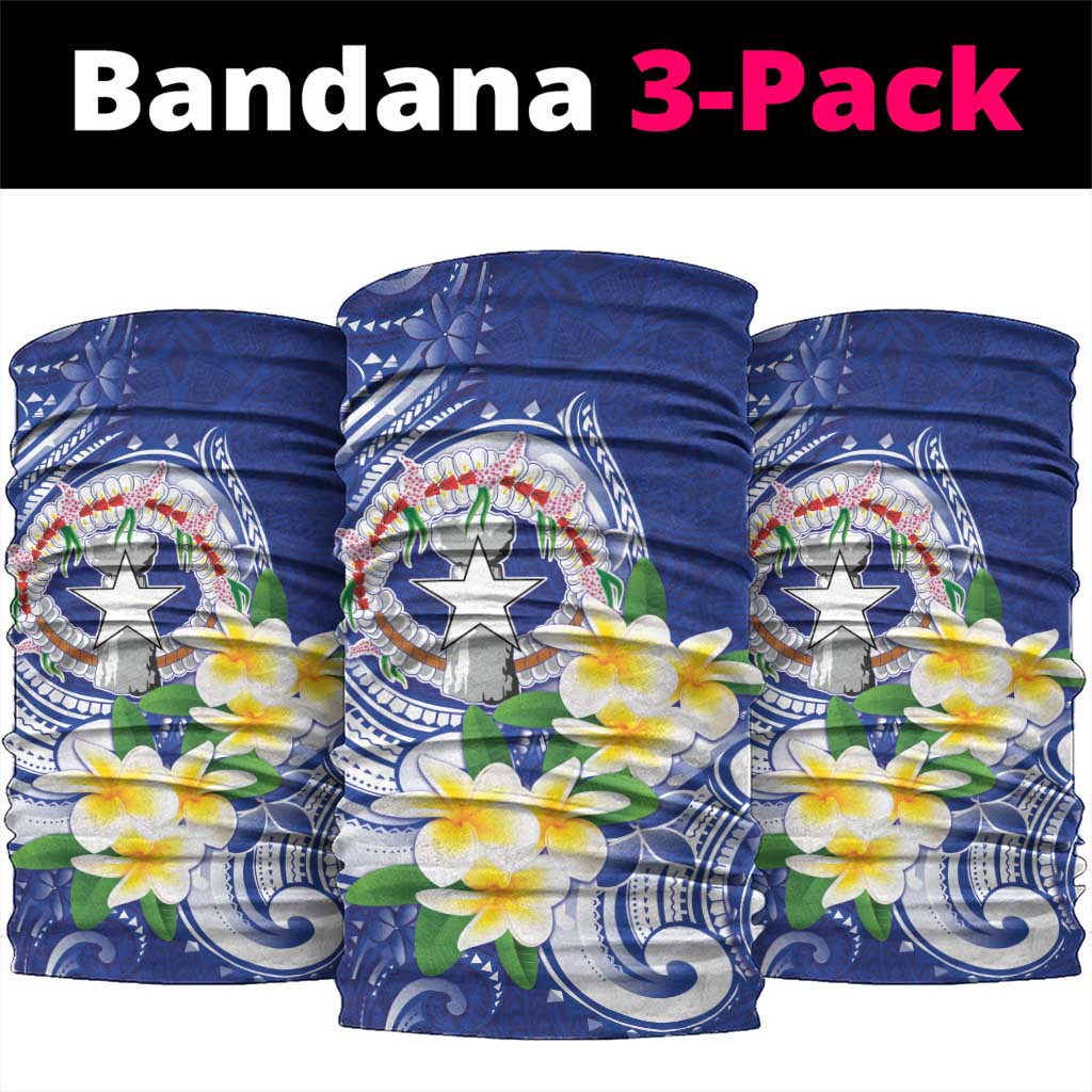 Northern Mariana Islands Neck Gaiter Polynesian Pattern With Frangipani LT05 package One Size: 25*50cm Navy - Polynesian Pride