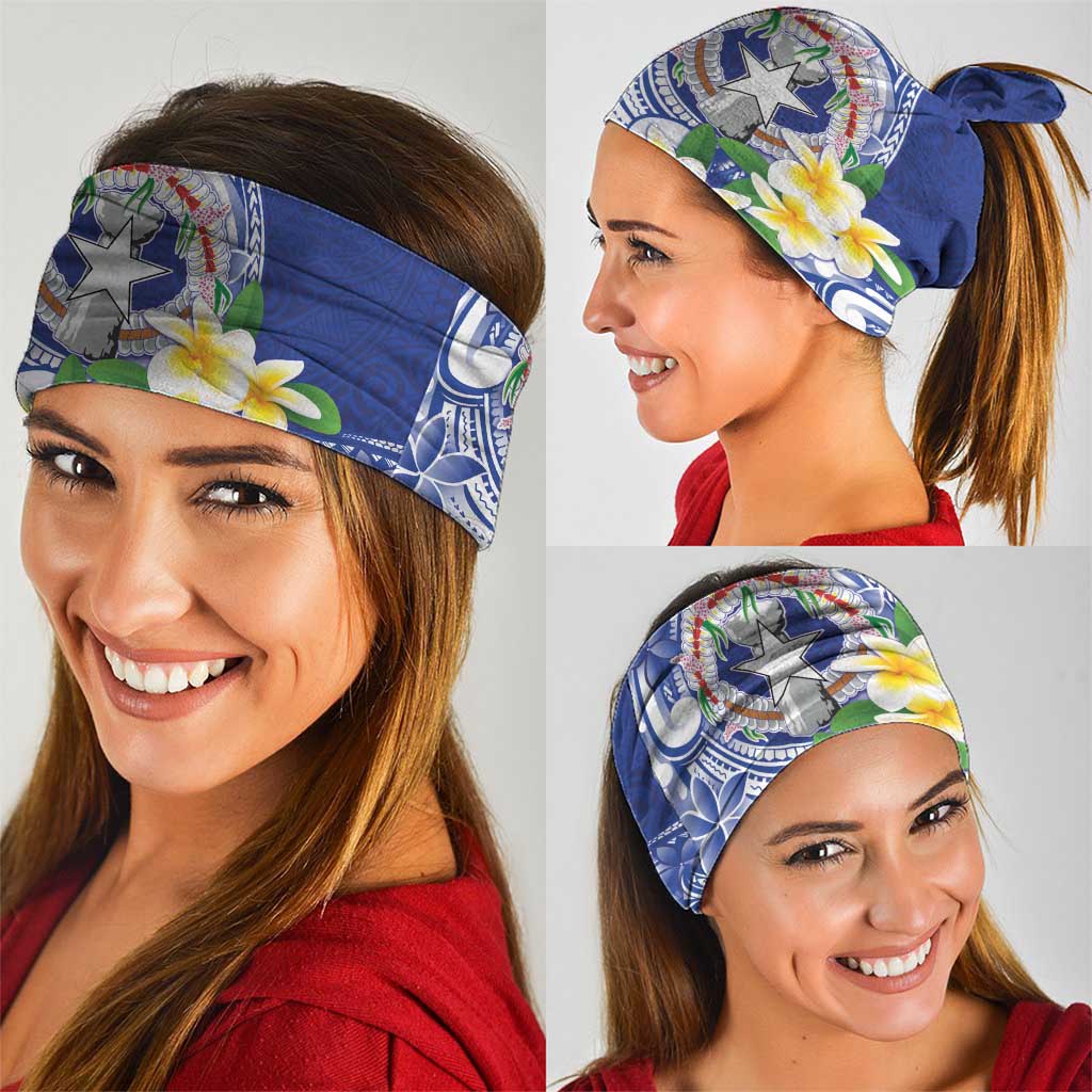 Northern Mariana Islands Neck Gaiter Polynesian Pattern With Frangipani LT05 - Polynesian Pride