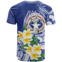 Northern Mariana Islands T Shirt Polynesian Pattern With Frangipani