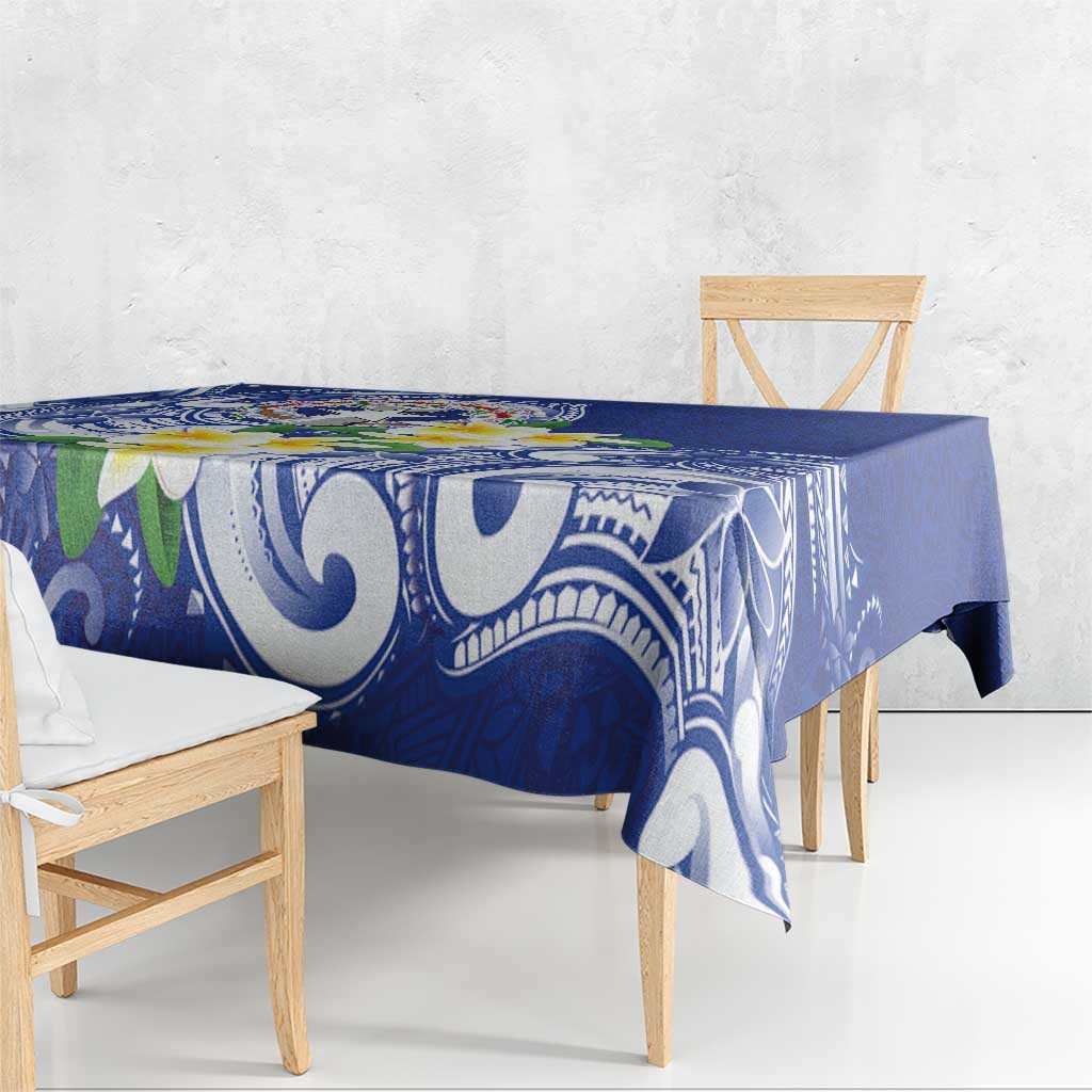 Northern Mariana Islands Tablecloth Polynesian Pattern With Frangipani LT05 - Polynesian Pride