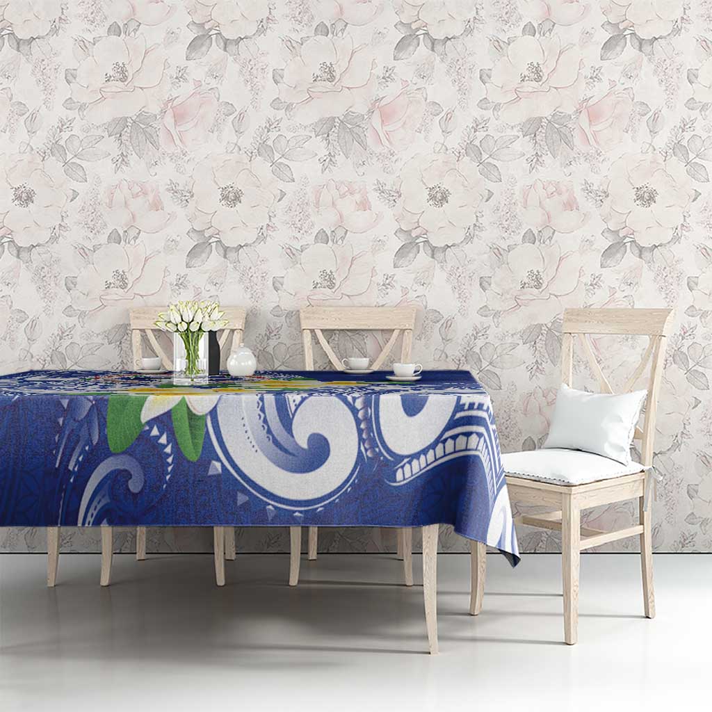 Northern Mariana Islands Tablecloth Polynesian Pattern With Frangipani LT05 - Polynesian Pride