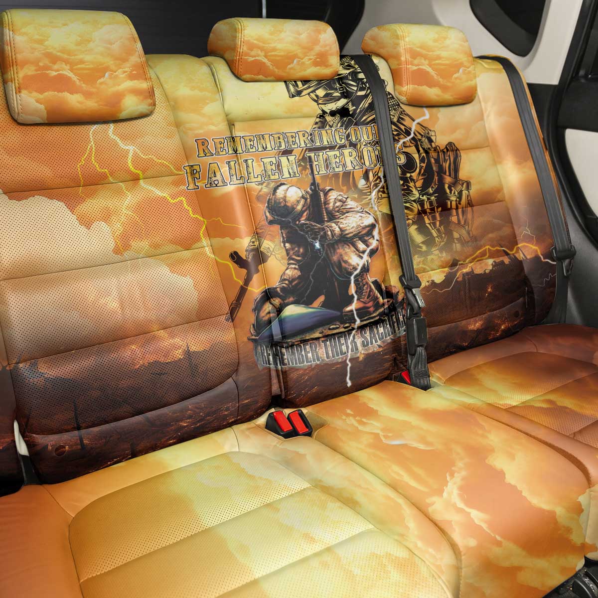 Hawaii Memorial Day Back Car Seat Cover Remember Their Sacrifice