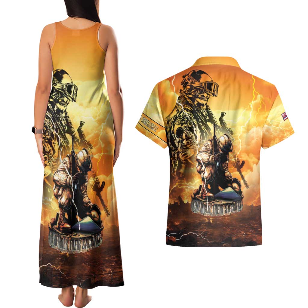 Hawaii Memorial Day Couples Matching Tank Maxi Dress and Hawaiian Shirt Remember Their Sacrifice
