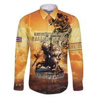 Hawaii Memorial Day Family Matching Long Sleeve Bodycon Dress and Hawaiian Shirt Remember Their Sacrifice LT05 Dad's Shirt - Long Sleeve Yellow - Polynesian Pride