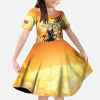 Hawaii Memorial Day Family Matching Tank Maxi Dress and Hawaiian Shirt Remember Their Sacrifice LT05 Daughter's Dress Yellow - Polynesian Pride