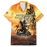 Hawaii Memorial Day Family Matching Tank Maxi Dress and Hawaiian Shirt Remember Their Sacrifice LT05 Dad's Shirt - Short Sleeve Yellow - Polynesian Pride