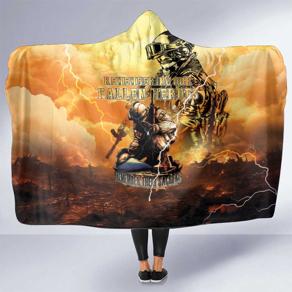 Hawaii Memorial Day Hooded Blanket Remember Their Sacrifice
