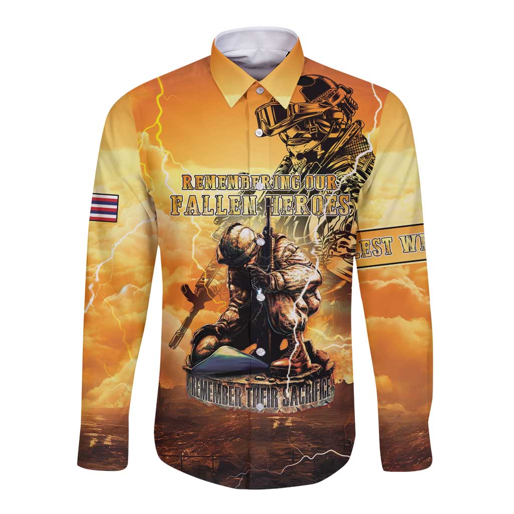 Hawaii Memorial Day Long Sleeve Button Shirt Remember Their Sacrifice