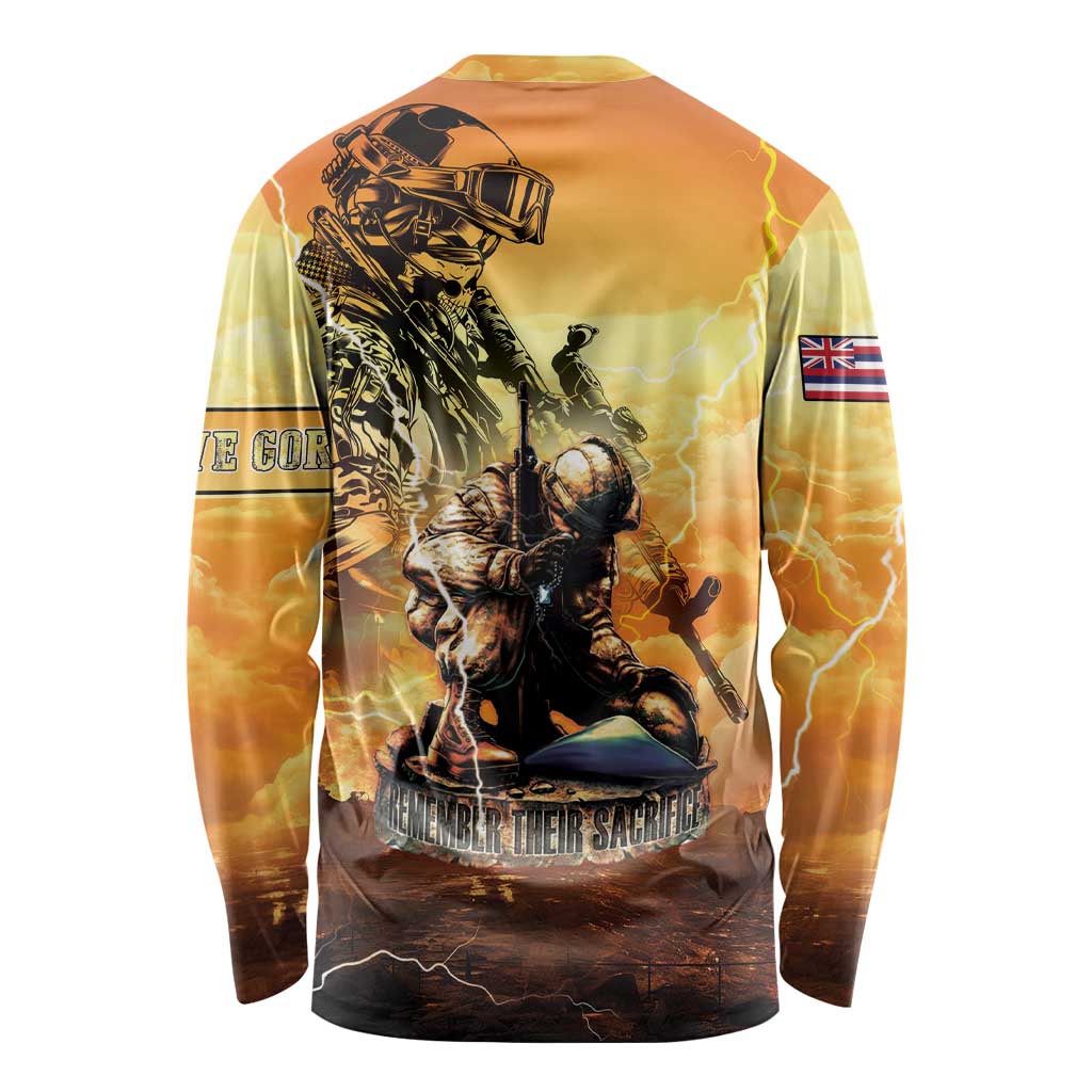 Hawaii Memorial Day Long Sleeve Shirt Remember Their Sacrifice