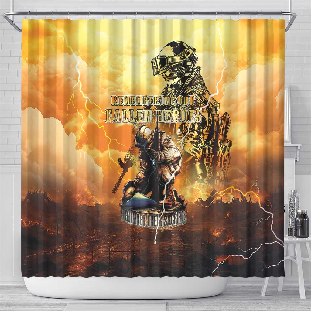 Hawaii Memorial Day Shower Curtain Remember Their Sacrifice