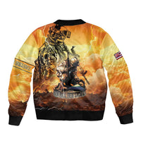 Hawaii Memorial Day Sleeve Zip Bomber Jacket Remember Their Sacrifice LT05 - Polynesian Pride