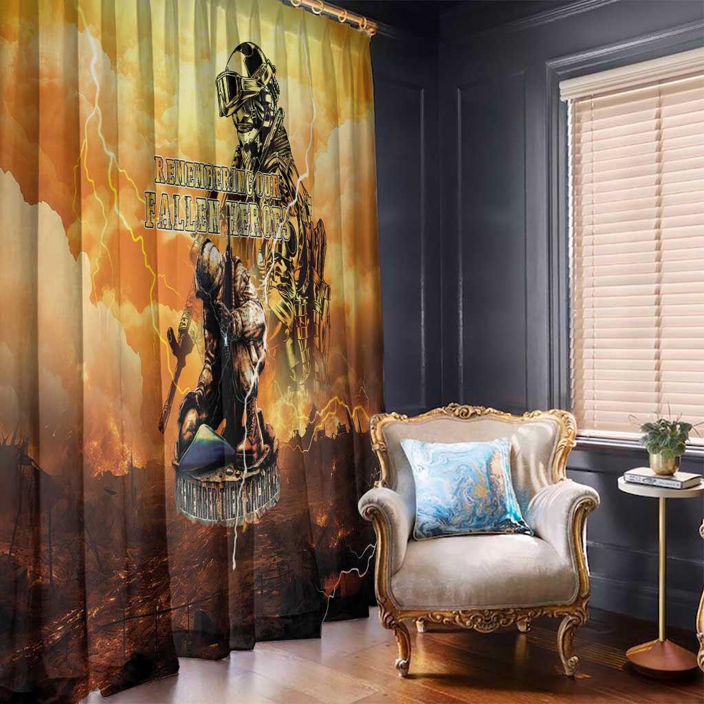 Hawaii Memorial Day Window Curtain Remember Their Sacrifice