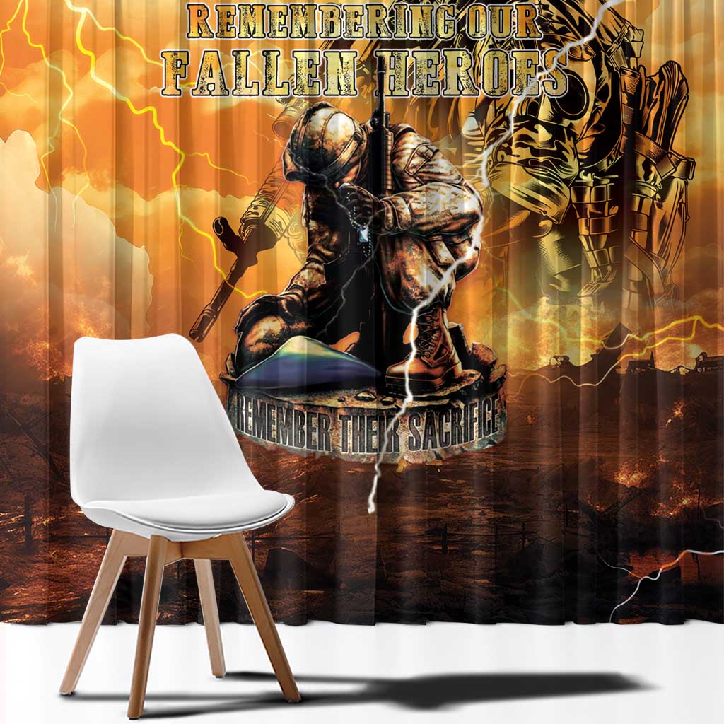 Hawaii Memorial Day Window Curtain Remember Their Sacrifice