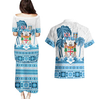 Fiji 679 Constitution Day Couples Matching Puletasi and Hawaiian Shirt Fijian Tapa Pattern