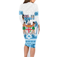 Fiji 679 Constitution Day Family Matching Long Sleeve Bodycon Dress and Hawaiian Shirt Fijian Tapa Pattern