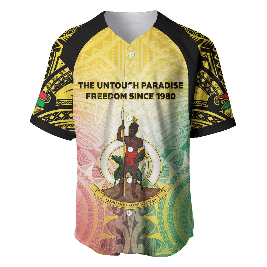 Vanuatu Independence Day Baseball Jersey The Untouched Paradise