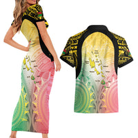 Vanuatu Independence Day Couples Matching Short Sleeve Bodycon Dress and Hawaiian Shirt The Untouched Paradise
