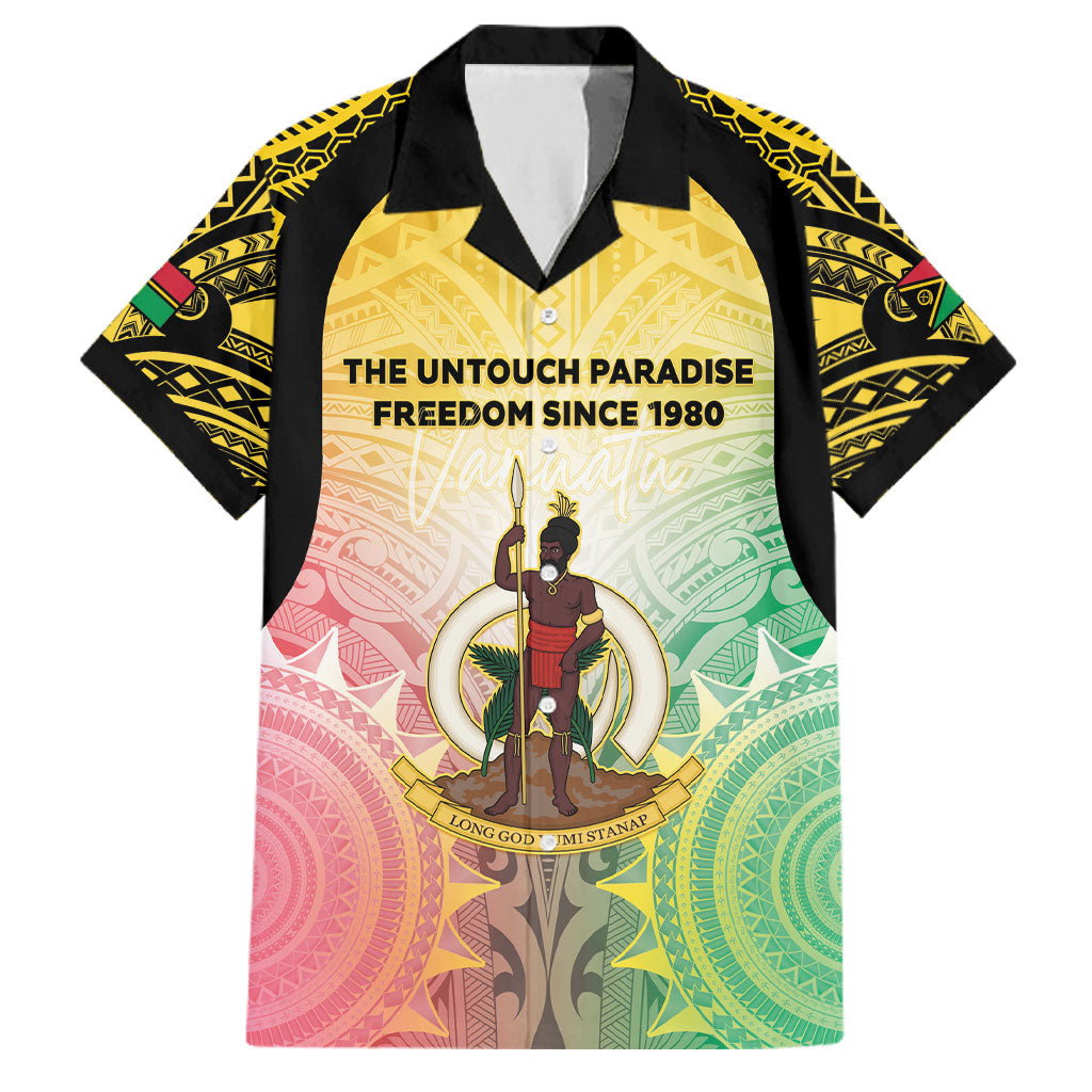 Vanuatu Independence Day Family Matching Puletasi and Hawaiian Shirt The Untouched Paradise