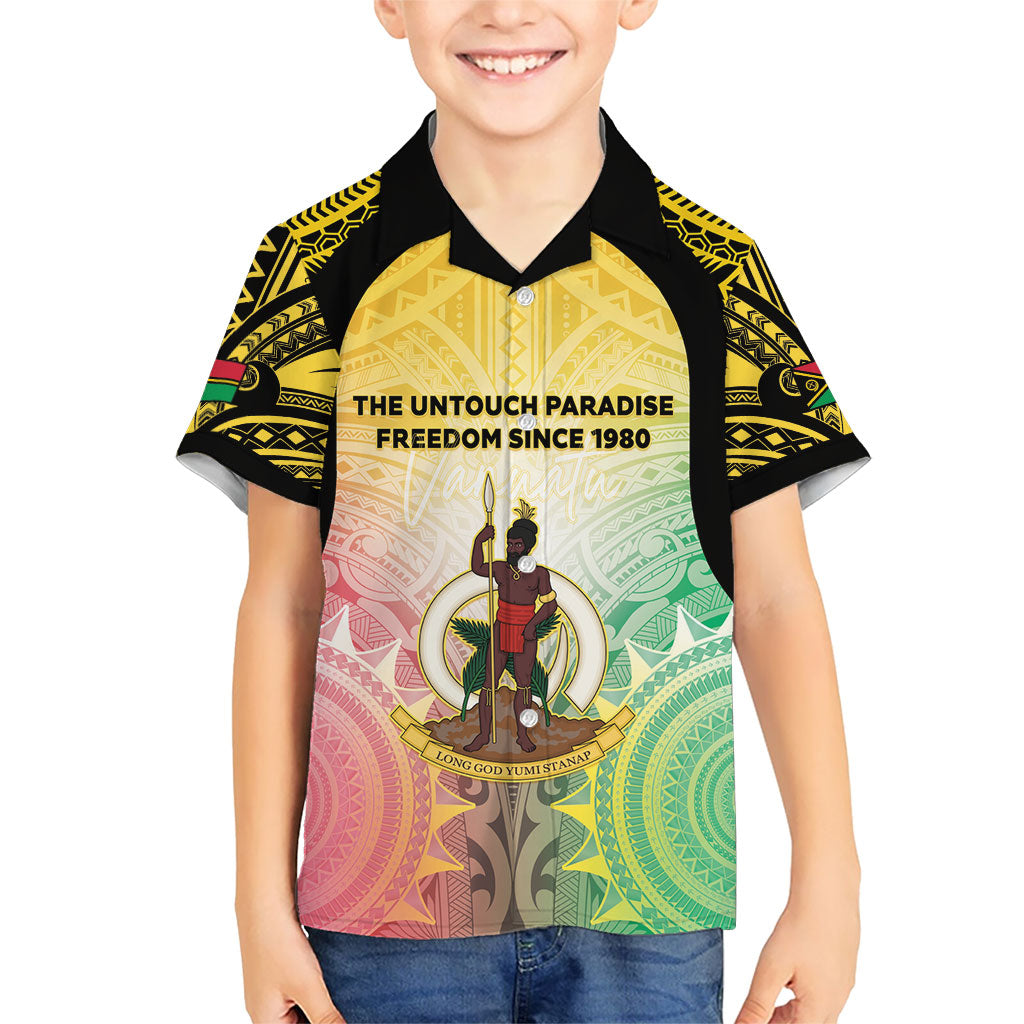 Vanuatu Independence Day Family Matching Short Sleeve Bodycon Dress and Hawaiian Shirt The Untouched Paradise