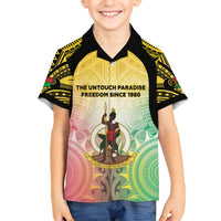Vanuatu Independence Day Family Matching Summer Maxi Dress and Hawaiian Shirt The Untouched Paradise