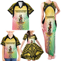 Vanuatu Independence Day Family Matching Tank Maxi Dress and Hawaiian Shirt The Untouched Paradise