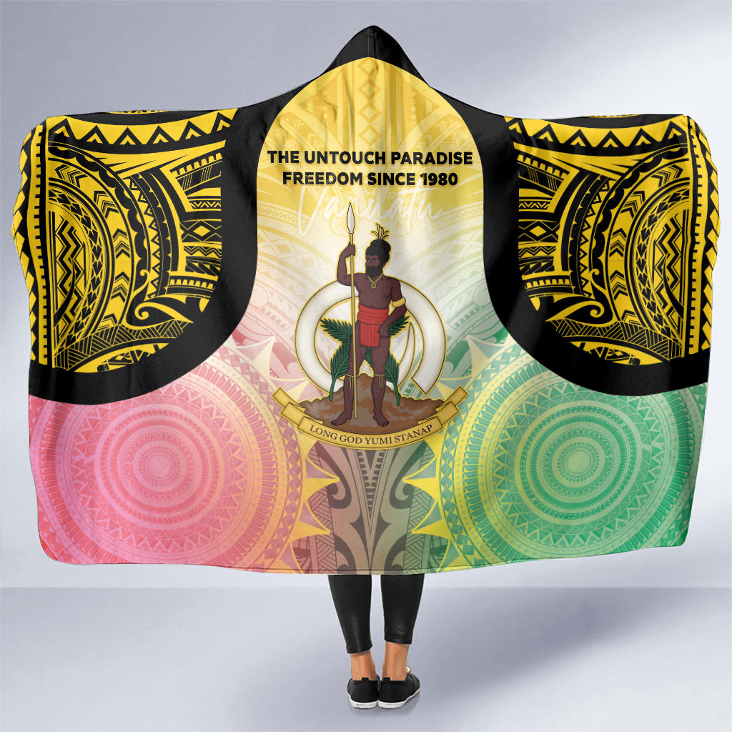 Vanuatu Independence Day Hooded Blanket The Untouched Paradise LT05 One Size Colorful - Polynesian Pride