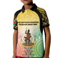 Vanuatu Independence Day Kid Polo Shirt The Untouched Paradise