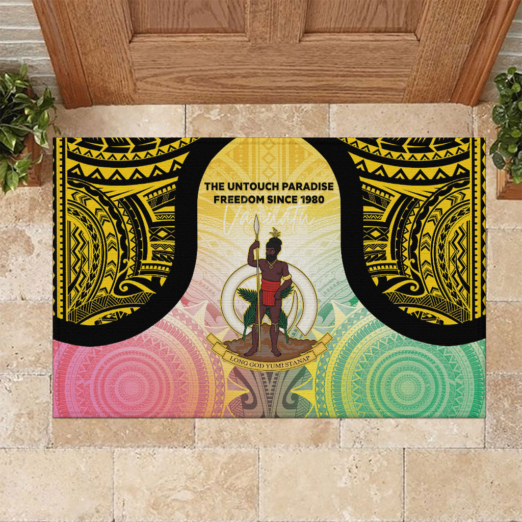 Vanuatu Independence Day Rubber Doormat The Untouched Paradise