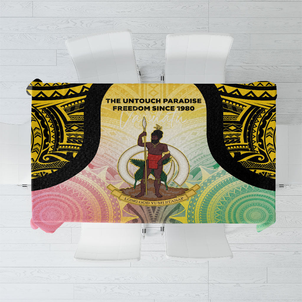 Vanuatu Independence Day Tablecloth The Untouched Paradise LT05 Colorful - Polynesian Pride
