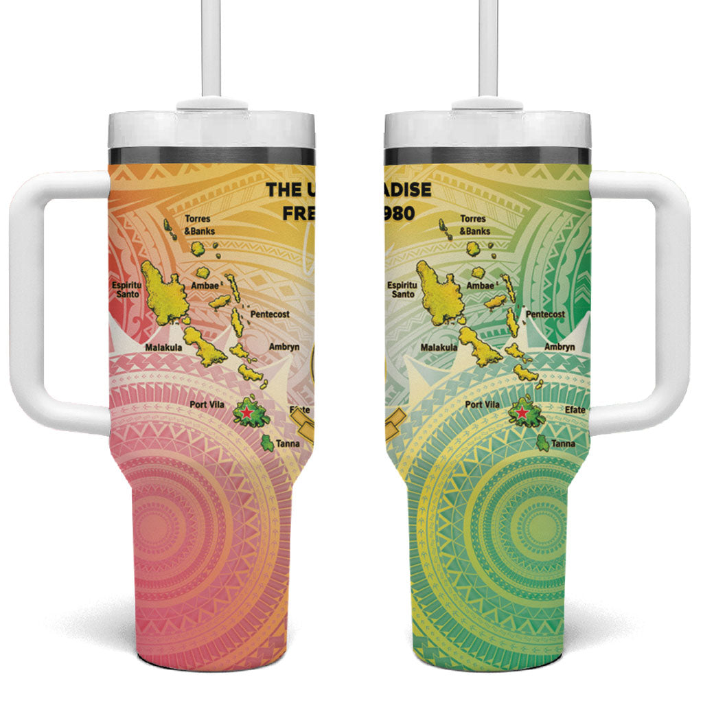 Vanuatu Independence Day Tumbler With Handle The Untouched Paradise