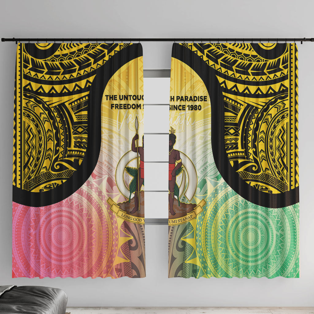 Vanuatu Independence Day Window Curtain The Untouched Paradise