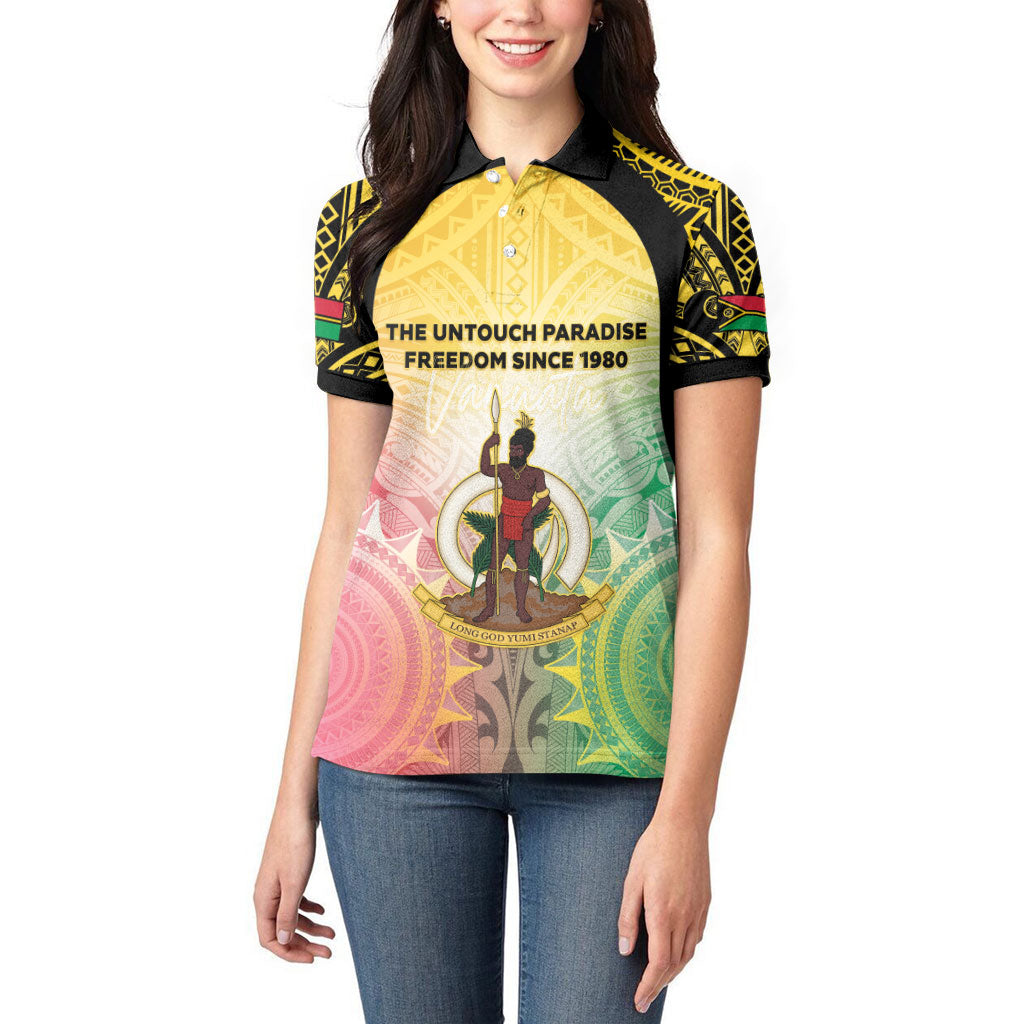 Vanuatu Independence Day Women Polo Shirt The Untouched Paradise
