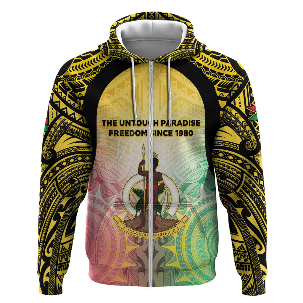 Vanuatu Independence Day Zip Hoodie The Untouched Paradise LT05 Zip Hoodie Colorful - Polynesian Pride