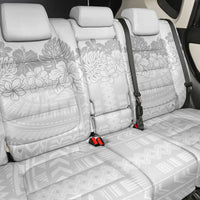 Samoa Lotu Tamaiti Back Car Seat Cover White Sunday Polynesian Pattern With Tropical Flowers