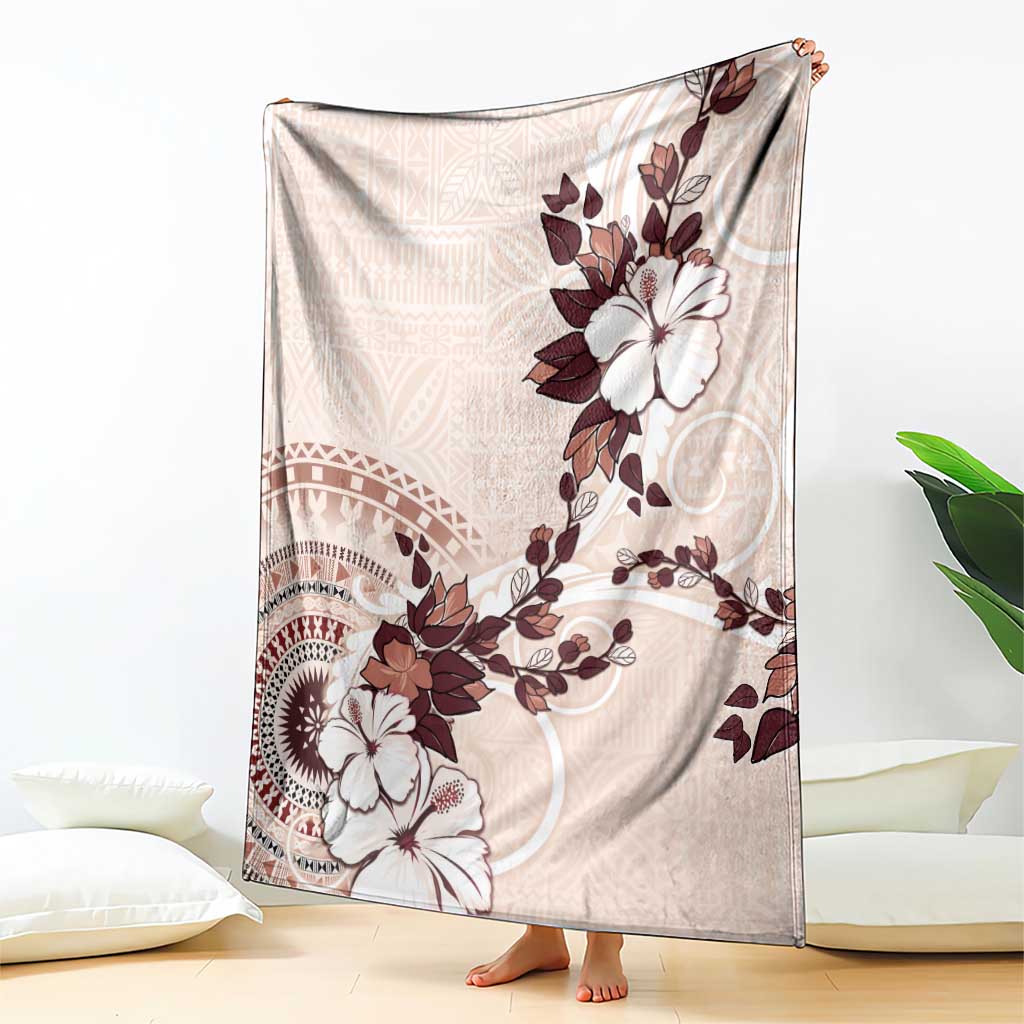 Bula Fiji Language Week Blanket Fijian Tapa Pattern With Tagimoucia Flower