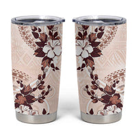 Bula Fiji Language Week Tumbler Cup Fijian Tapa Pattern With Tagimoucia Flower