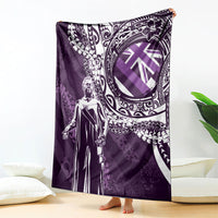 Hawaii Queen Liliuokalani Blanket Hawaiian Maile Lei Flag Style LT05 - Polynesian Pride