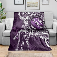Hawaii Queen Liliuokalani Blanket Hawaiian Maile Lei Flag Style LT05 - Polynesian Pride