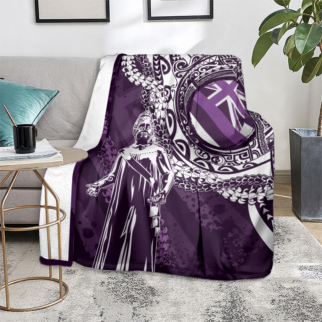 Hawaii Queen Liliuokalani Blanket Hawaiian Maile Lei Flag Style LT05 - Polynesian Pride