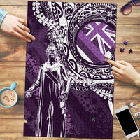 Hawaii Queen Liliuokalani Puzzle Hawaiian Maile Lei Flag Style LT05 Purple - Polynesian Pride