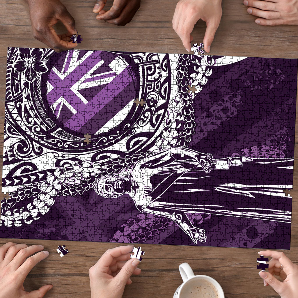 Hawaii Queen Liliuokalani Puzzle Hawaiian Maile Lei Flag Style LT05 - Polynesian Pride