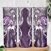 Hawaii Queen Liliuokalani Skinny Tumbler Hawaiian Maile Lei Flag Style LT05 - Polynesian Pride
