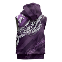 Hawaii Queen Liliuokalani Sleeveless Hoodie Hawaiian Maile Lei Flag Style LT05 - Polynesian Pride