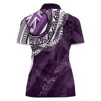 Hawaii Queen Liliuokalani Women Polo Shirt Hawaiian Maile Lei Flag Style LT05 - Polynesian Pride