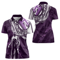 Hawaii Queen Liliuokalani Women Polo Shirt Hawaiian Maile Lei Flag Style LT05 - Polynesian Pride