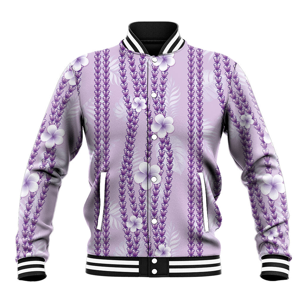 Hawaii Queen Liliuokalani Baseball Jacket Lavender Lei Pua Kalaunu LT05 Unisex Lavender - Polynesian Pride