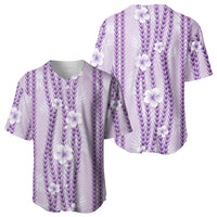 Hawaii Queen Liliuokalani Baseball Jersey Lavender Lei Pua Kalaunu LT05 - Polynesian Pride